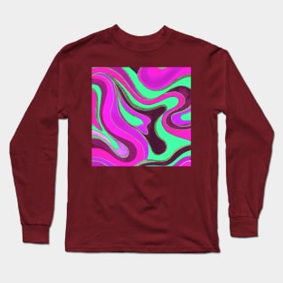 Pink Psychedelic Marble Long Sleeve T-Shirt